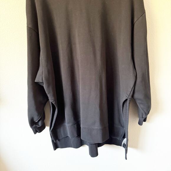 NIKE | Black White Hoodie Tunic Dress Sweatshirt Soft Long Line | Size Large - Picture 3 of 6